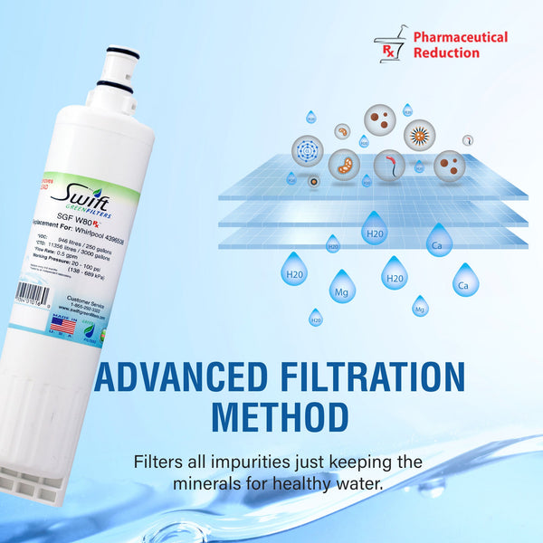 Swift Green Filter SGF-W80 Rx Pharmaceutical Removal Refrigerator Water Filter